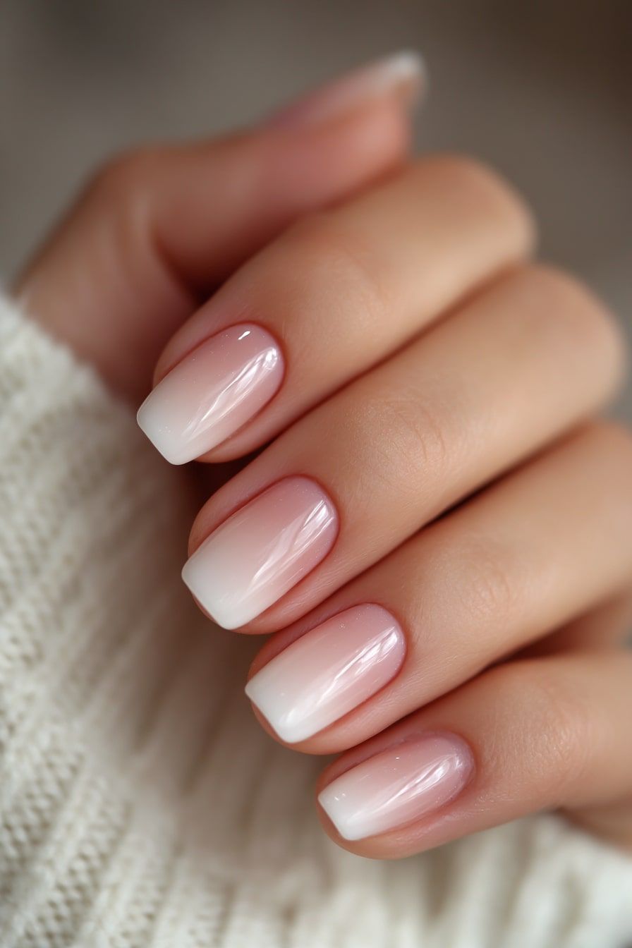 Unhas em gel — detalhe do acabamento